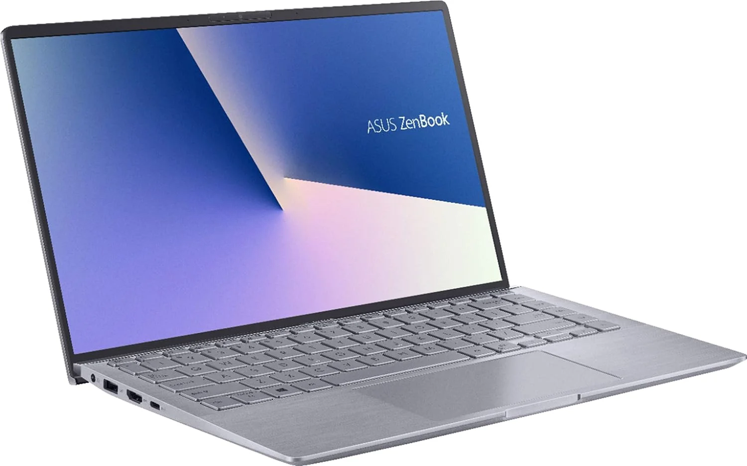 لپ تاپ 14 اینچی ایسوس Zenbook، پردازنده AMD Ryzen 5، رم 8 گیگابایتی، گرافیک 2 گیگابایتی NVIDIA GEFORCE MX350، حافظه SSD 256 گیگابایتی، خاکستری روشن (بازسازی شده)