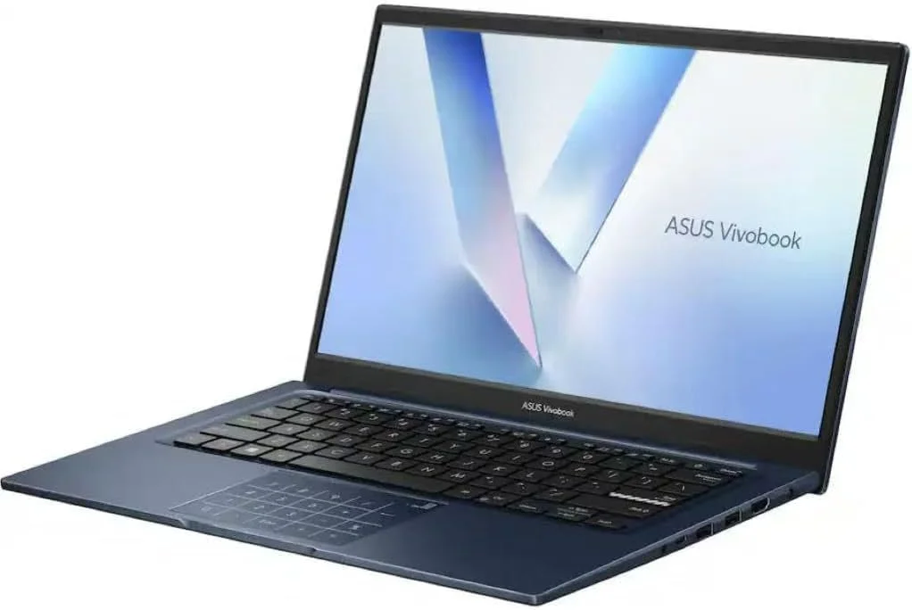 لپ تاپ ASUS Vivobook 14، نمایشگر 14 اینچی IPS 1920 x 1080 (Full HD) LED، پردازنده Intel Core 5-120U، ده هسته ای، 8 گیگابایت رم، 256 گیگابایت SSD، HDMI، آبی آرام، ویندوز 11 هوم
