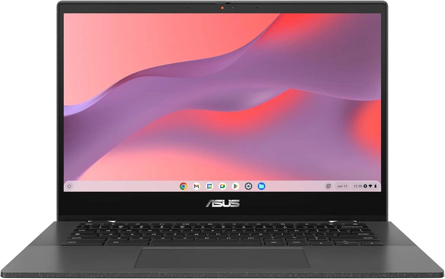 لپ تاپ ASUS Chromebook CM1402CM2A#B0D5RFLLH4 با مانیتور 14 اینچی ضد انعکاس، 60 هرتز، پردازنده MediaTek Kompanio 520، رم 8 گیگابایتی، حافظه 128 گیگابایتی eMMC، گرافیک ARM Mali-G52 MC2، سیستم عامل ChromeOS، خاکستری