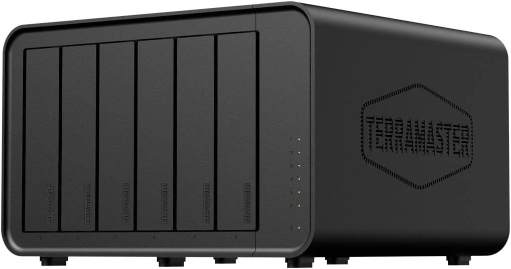 ذخیره ساز تحت شبکه ۶ بی TERRAMASTER F6-424 - پردازنده ۴ هسته ای N95، رم ۸ گیگابایتی DDR5، پورت های دوگانه ۲.۵ گیگابیتی، ذخیره ساز متصل به شبکه با عملکرد بالا (بدون دیسک)