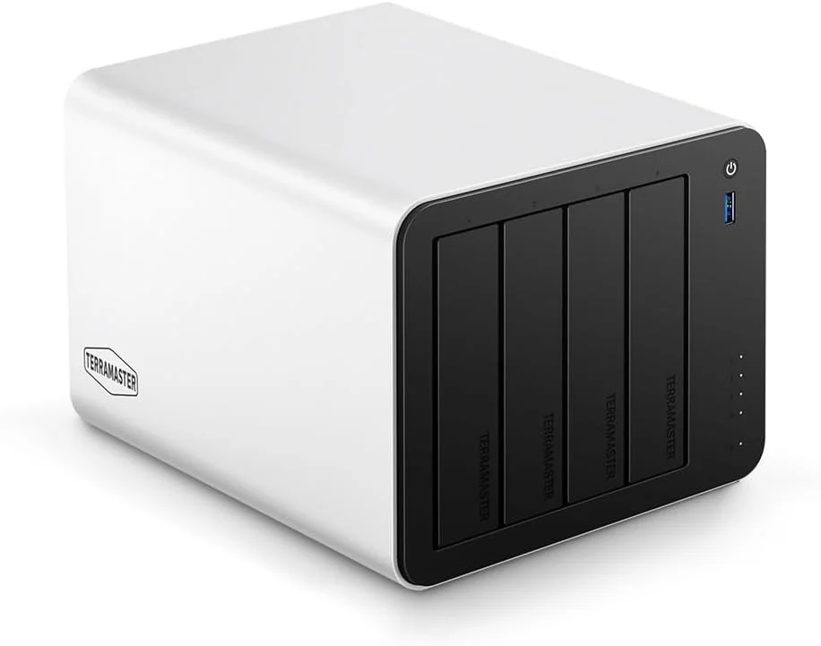 دستگاه ذخیره سازی تحت شبکه TERRAMASTER F4-425 Plus NAS - با 4 جایگاه هارد، پردازنده چهارهسته ای Intel N150، رم 16 گیگابایتی DDR5، پورت شبکه 5GbE LAN x 2، اسلات M.2 x 3، مناسب برای کار گروهی و سرور چندرسانه ای (بدون هارد)