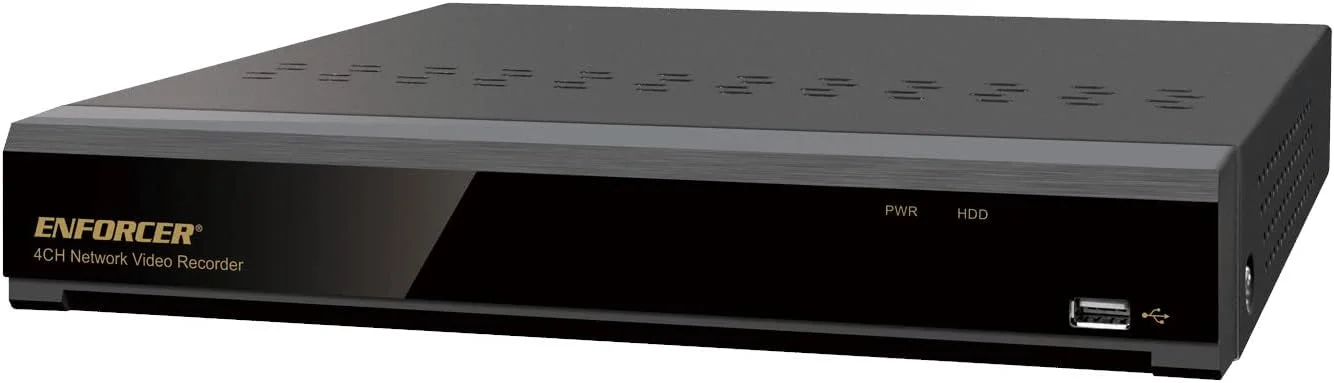 کیت دوربین و NVR مدل Seco-Larm DRN-K104-04 Enforcer; شامل: (1) NVR مدل DRN-104-2TB با هارد دیسک 2 ترابایتی و (4) دوربین برجکی 5 مگاپیکسلی سفید مدل EV-N2506-2W4WQ