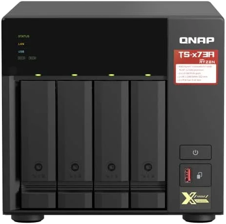 سیستم ذخیره سازی کیونپ TS-473A-8G SAN/NAS، مشکی