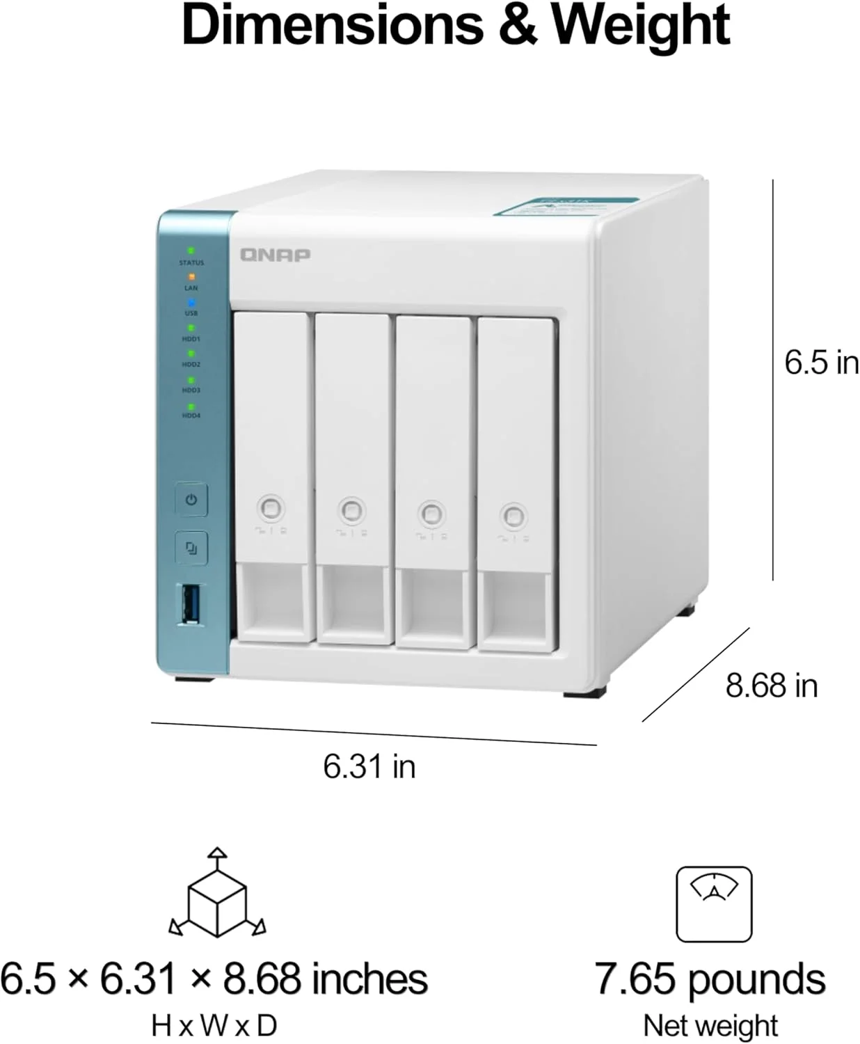 QNAP NAS برج ذخیره سازی 4 بی TS431K