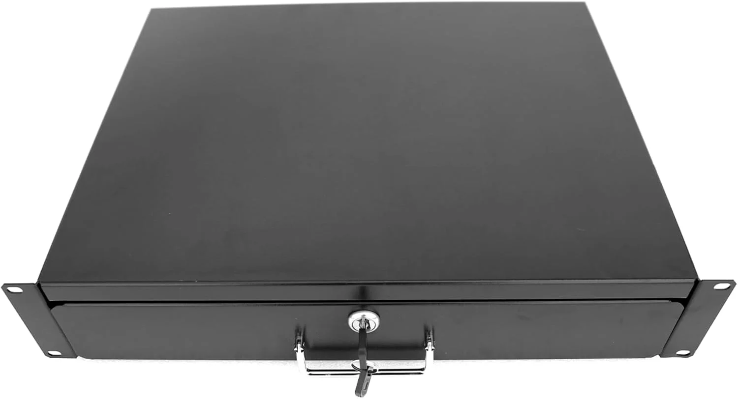 کشو کابینت سرور 19 اینچی قفل‌دار با عمق 14 اینچ و ارتفاع 2U (3.5 اینچ)، ابعاد 19"W x 14"D x 3.5"H (CT14-2U, 2U14)