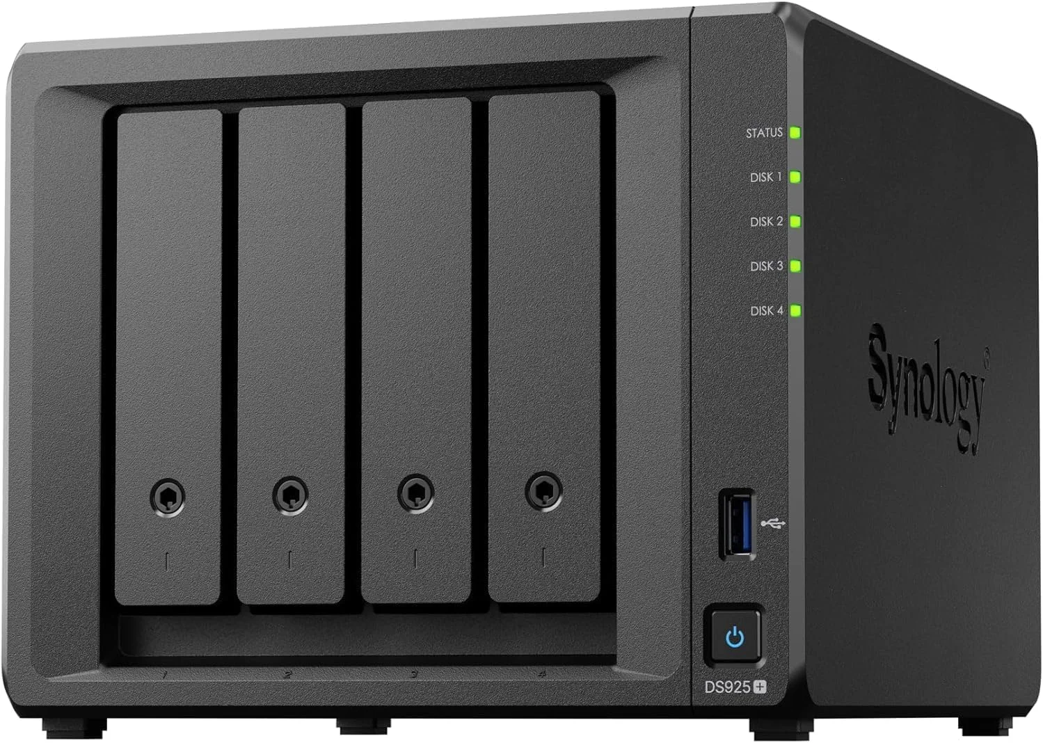 DS925+ دیسک‌استیشن – NAS چهار محفظه‌ای با اترنت 2.5 گیگابیتی، قابل ارتقا تا 9 محفظه، کش SSD NVMe M.2، پشتیبان‌گیری پرسرعت، نظارت و همکاری، راهکار مدیریت و ذخیره‌سازی داده ایده‌آل برای خانه یا کسب‌وکار