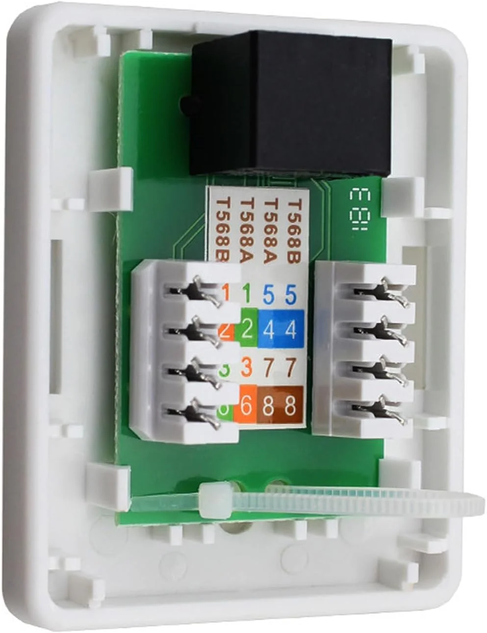 جعبه روکار تکی پورت شبکه Cat6 RJ45 مدل DZS ELEC مناسب سیم کشی خانگی، بازسازی شبکه و سیم کشی اتاق کنفرانس