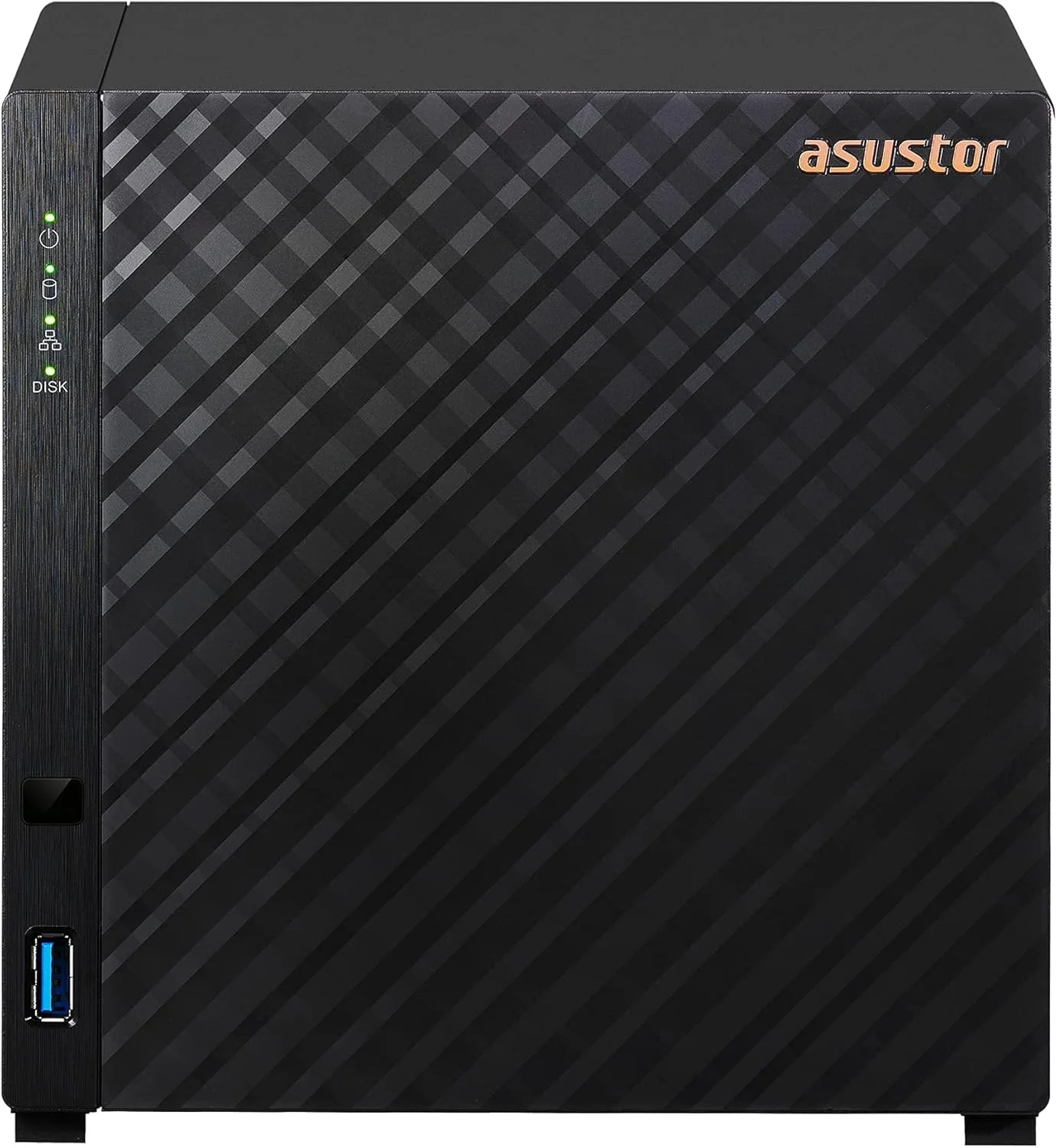 ذخیره ساز تحت شبکه 4 خلیجی آسustor Drivestor 4 AS1104T - پردازنده چهارهسته ای 1.4 گیگاهرتز، تک پورت 2.5GbE، رم 1 گیگابایتی DDR4، فضای ابری شخصی (بدون دیسک)