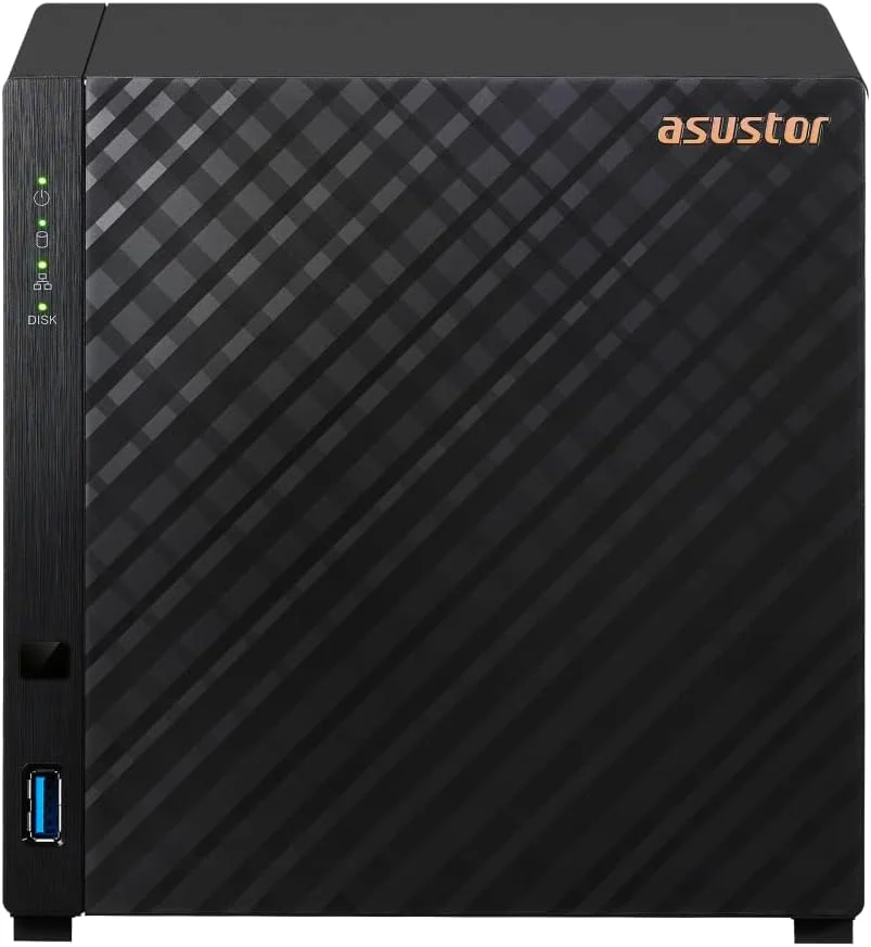 دستگاه ذخیره ساز تحت شبکه 4 خلیجی آسوستور مدل Drivestor 4 Gen 2 AS1204T، پردازنده چهارهسته ای 1.7 گیگاهرتز، پورت 2.5GbE، حافظه 1 گیگابایتی DDR4، سه پورت USB 3.0 (بدون دیسک)
