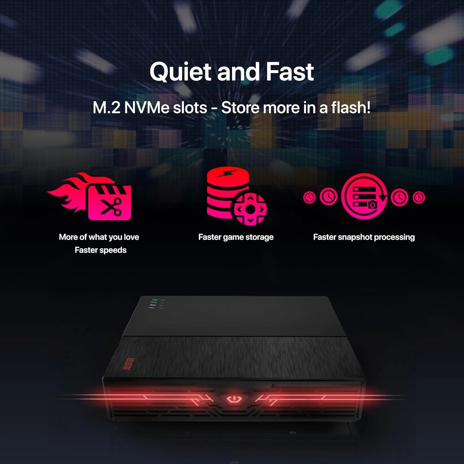 محفظه ذخیره سازی تحت شبکه Asustor Flashstor 12 Pro FS6712X - دارای ۱۲ جایگاه M.2 SSD، پردازنده چهار هسته ای ۲.۰ گیگاهرتز، پورت 10GbE، رم ۴ گیگابایتی DDR4 (بدون دیسک)