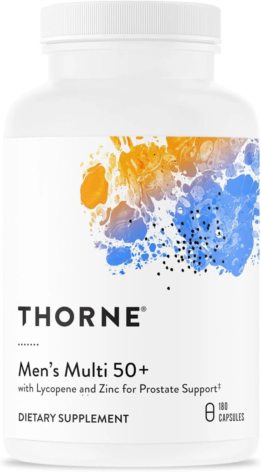 مولتی ویتامین آقایان بالای 50 سال Thorne - مولتی ویتامین و مواد مغذی روزانه برای مردان بدون آهن و مس برای حمایت از سبک زندگی سالم و فعال - بدون گلوتن، بدون سویا - 180 کپسول - 30 سروینگ