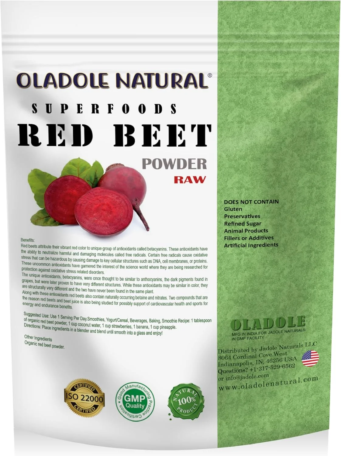 پودر ریشه چغندر قرمز ارگانیک طبیعی Oladole - 100 گرم | سوپرفود ممتاز برای انرژی، گردش خون و تقویت سیستم ایمنی | سرشار از آنتی اکسیدان | ایده آل برای اسموتی و آبمیوه | غیر GMO