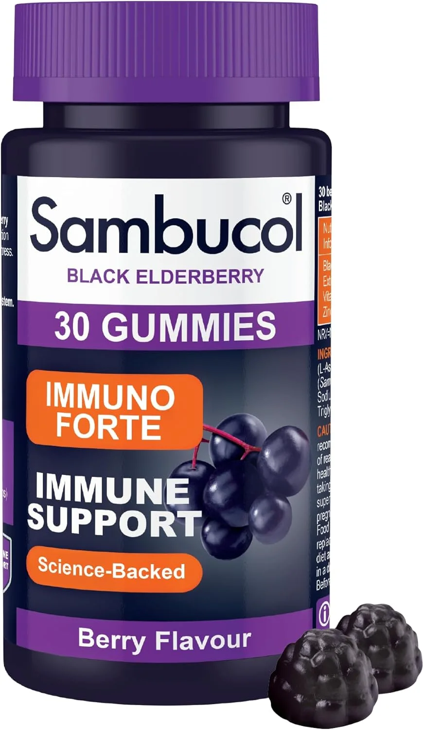 پاستیل تقویت سیستم ایمنی سامبوکول مدل Immuno Forte تعداد 30 عددی