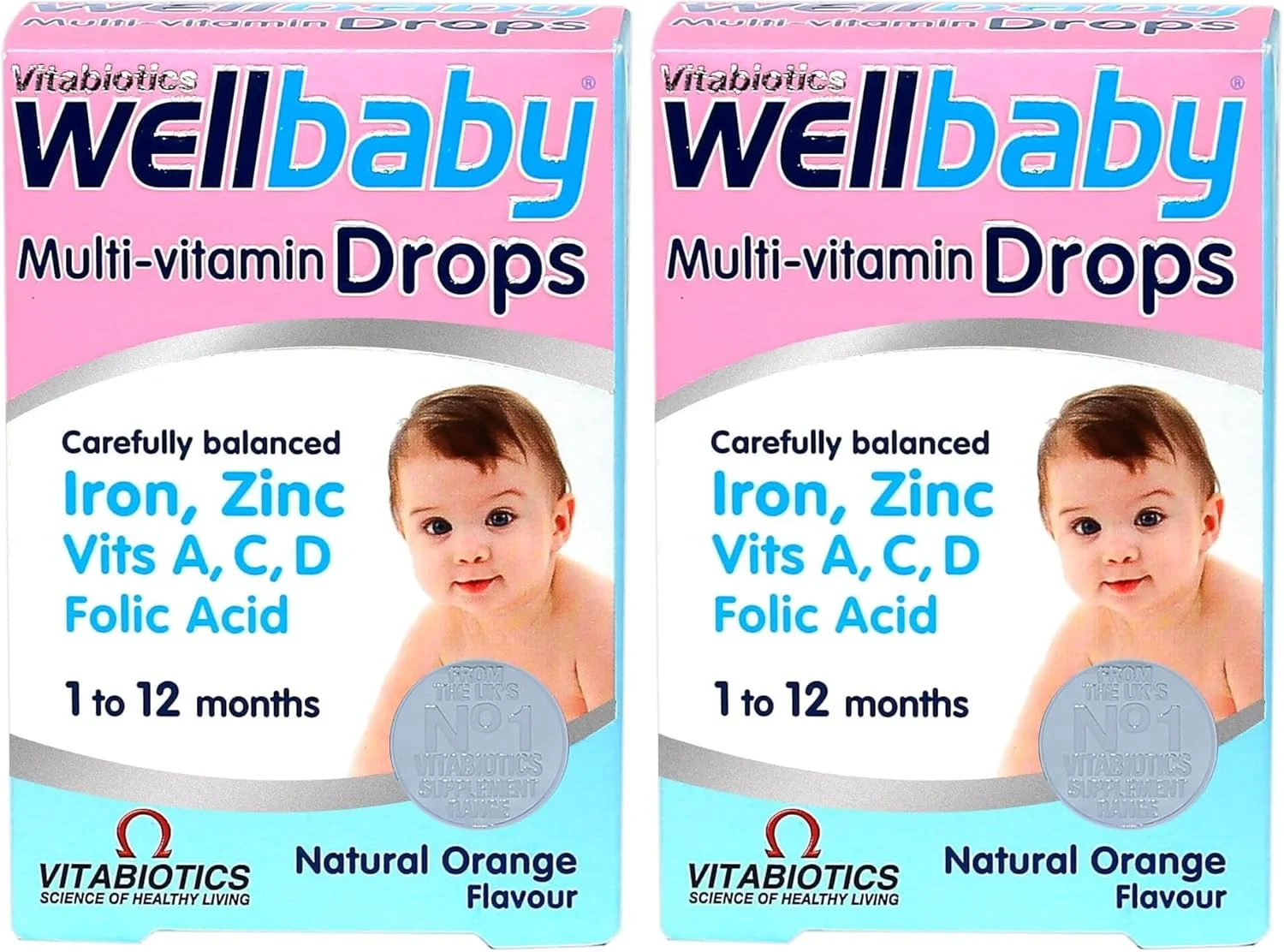 قطره مولتی ویتامین Wellbaby ویتابیوتیکس، 30 میلی لیتر (بسته 2 عددی)