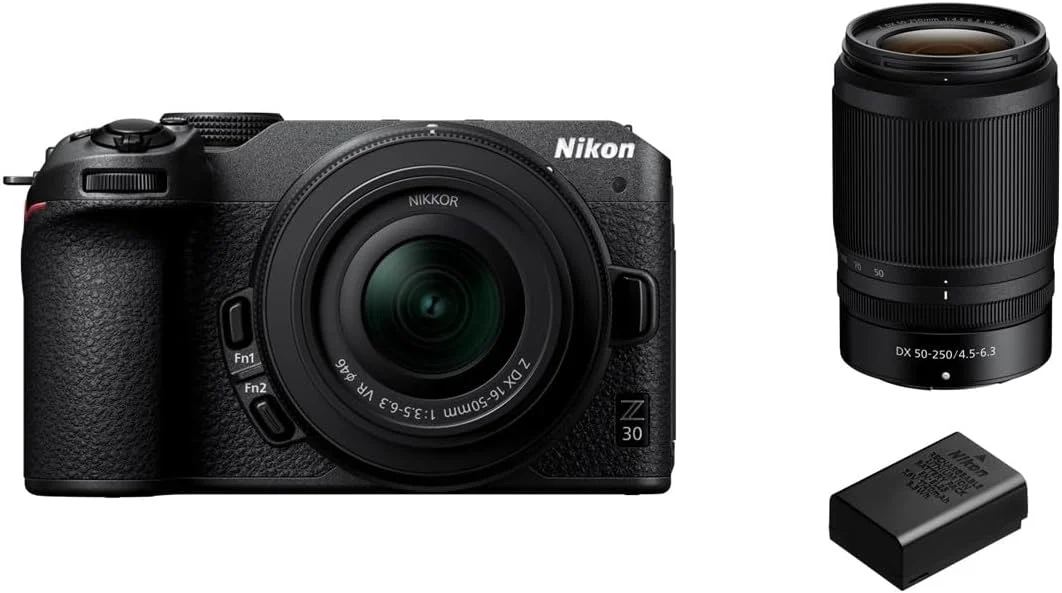 کیت دوربین دیجیتال بدون آینه نیکون Z 30 DX 16-50 mm 1:3.5-6.3 VR + DX 50-250 mm 1:4.5-6.3 VR + EN-EL 25a مشکی کیت دوربین دیجیتال بدون آینه نیکون Z 30 DX 16-50 mm 1:3.5-6.3 VR + DX 50-250 mm 1:4.5-6.3 VR + EN-EL 25a مشکی