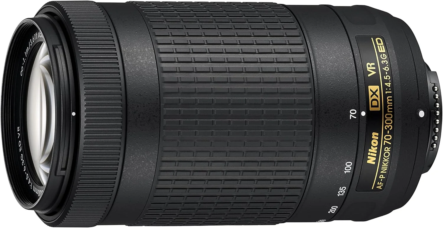 لنز نیکون Nikkor AF-P DX 70 – 300 mm f/4.5 – 6.3 G ED VR، مشکی لنز نیکون Nikkor AF-P DX 70 – 300 mm f/4.5 – 6.3 G ED VR، مشکی