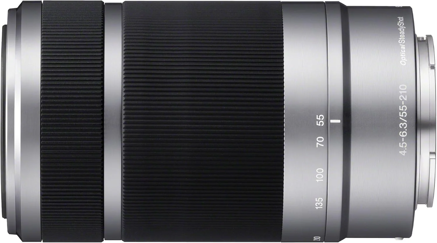 لنز نقره ای سونی E 55-210mm F4.5-6.3 OSS برای دوربین های Sony E-Mount (بازسازی شده تایید شده)