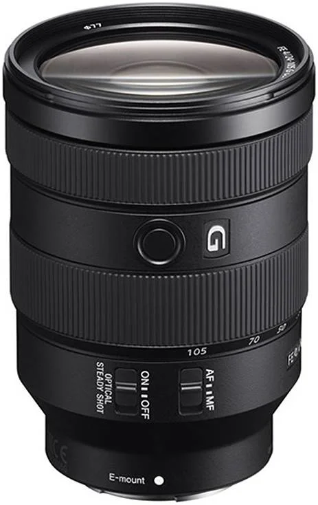 لنز دوربین سونی مدل SONY SEL24105G FE 24-105mm f/4 G OSS، طراحی فوکوس داخلی، محدوده دیافراگم f/4 تا f/22، سوییچ AF/MF، 4 المان غیرکروی، 3 المان ED، دیافراگم 9 تیغه گرد، مشکی | SEL24105G