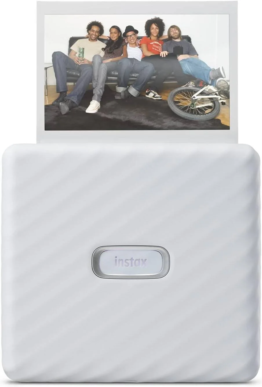 چاپگر موبایل فوجی‌فیلم Instax Wide Link، چاپ تصاویر عریض 2.4 × 3.9، پنج حالت عکاسی با نوردهی خودکار، حالت‌های منظره و ماکرو، کنترل فلاش داخلی، سفید خاکستری | Fujifilm 16719550