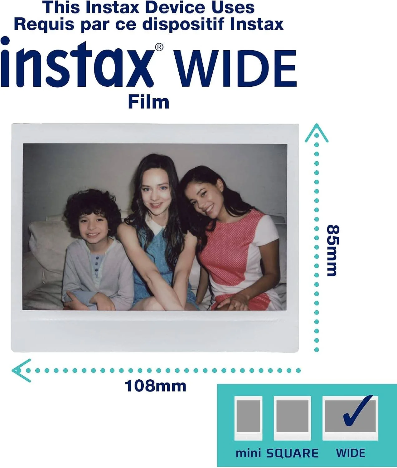 چاپگر موبایل فوجی‌فیلم Instax Wide Link، چاپ تصاویر عریض 2.4 × 3.9، پنج حالت عکاسی با نوردهی خودکار، حالت‌های منظره و ماکرو، کنترل فلاش داخلی، سفید خاکستری | Fujifilm 16719550 - تصویر 3