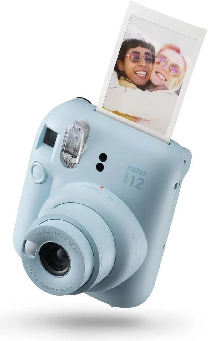 دوربین فوری فوجی‌فیلم Instax Mini 12 به همراه بسته فیلم 20 عددی - آبی پاستلی