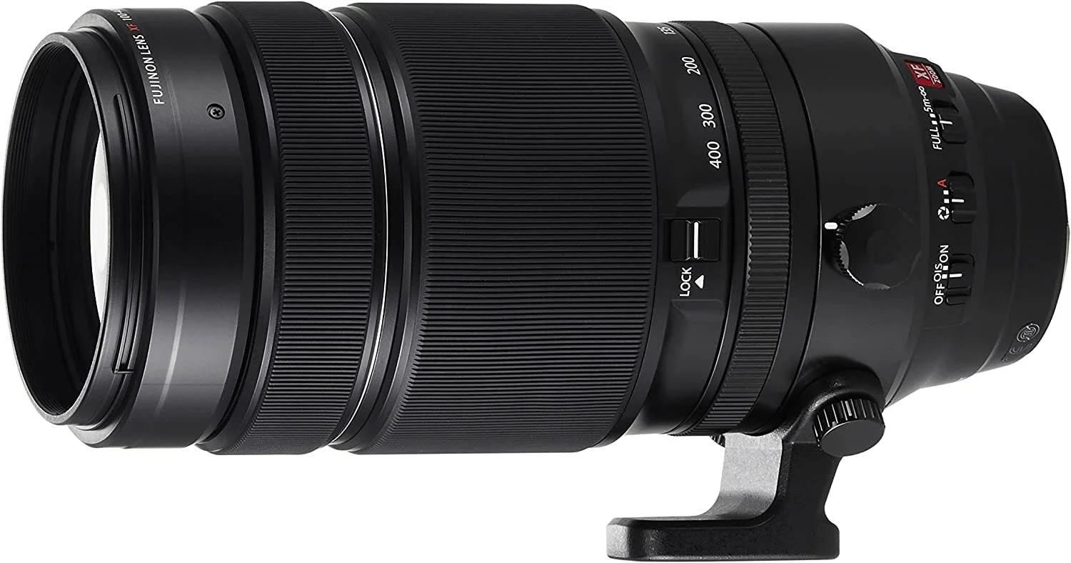 لنز FUJIFILM XF 100-400mm F4.5-5.6 R LM OIS WR، لنز X-Mount / فرمت APS-C، موتورهای فوکوس خودکار خطی دوقلو، تثبیت کننده تصویر نوری، دیافراگم 9 تیغه گرد، مشکی | XF100-400mmF4.5-5.6 R LM OIS W