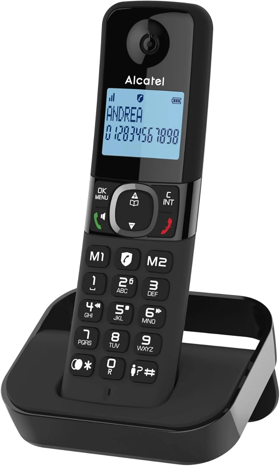 آلکاتل F860 Voice Duo - تلفن بی سیم با پیغام گیر و 2 گوشی - تلفن های ثابت خانگی - تلفن های مسدود کننده تماس های VoIP