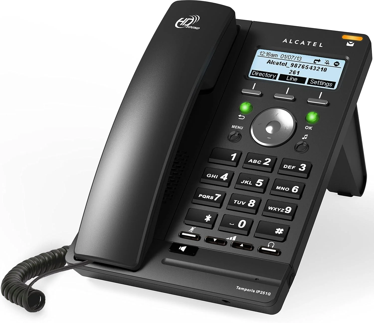 تلفن آی پی آلکاتل Temporis IP251G مشکی با سیم - تلفن آی پی آلکاتل Temporis IP251G، مشکی، گوشی با سیم، دیجیتال، رومیزی/دیواری، LED، 6 خط