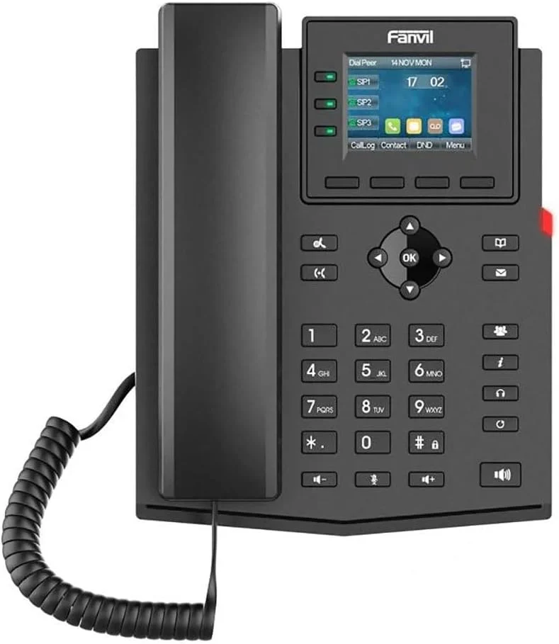 تلفن ثابت فنویل X303G مشکی با صفحه نمایش LCD و 4 خط