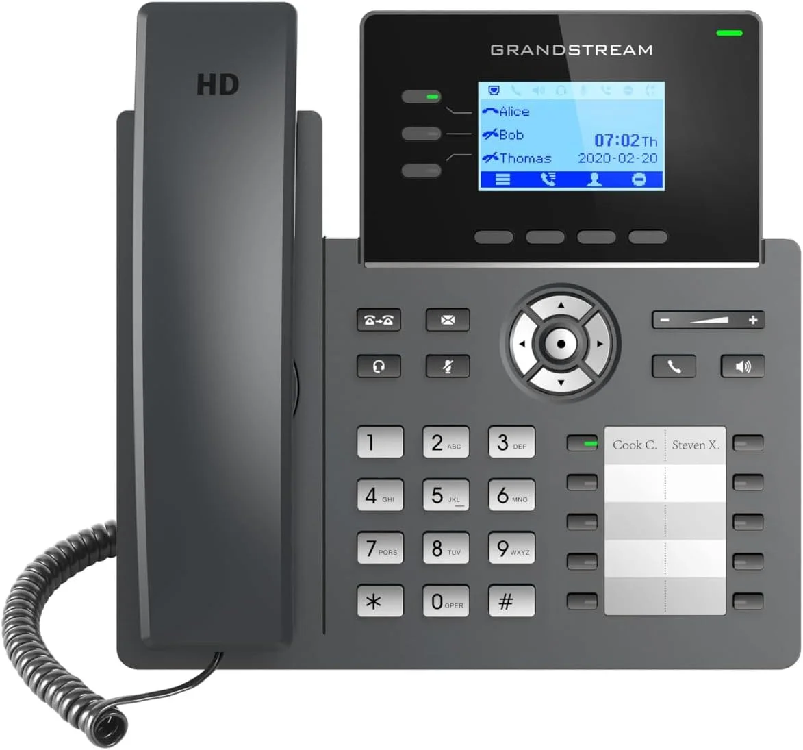 تلفن تحت شبکه گرنداستریم GRP2604 | 3 خط، 6 اکانت SIP | صفحه نمایش LCD 2.7 اینچی | اترنت گیگابیتی دو پورت