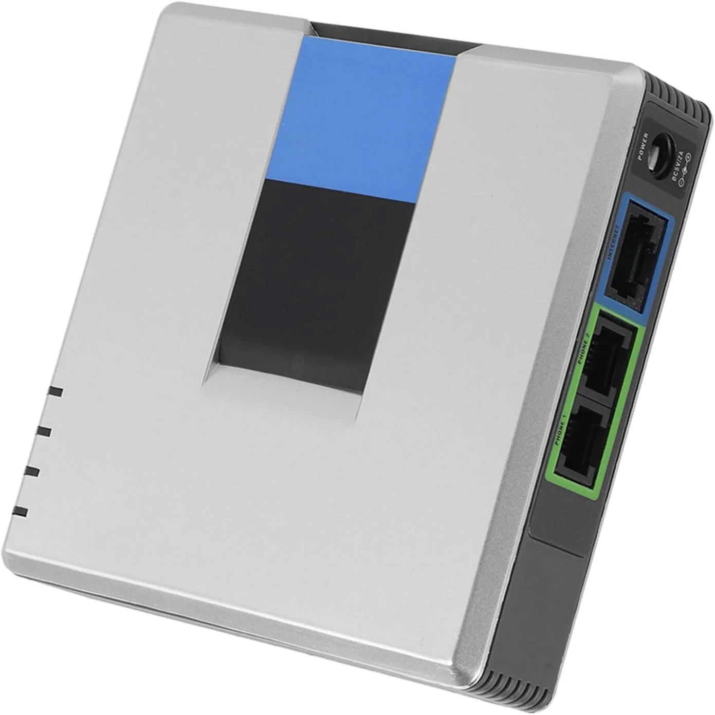 آداپتور 2 پورت SIP VoIP سبک و قابل حمل برای تلفن اینترنتی با اتصال بی‌سیم و جایگزینی مقرون‌به‌صرفه تلفن ثابت (دوشاخه UK)