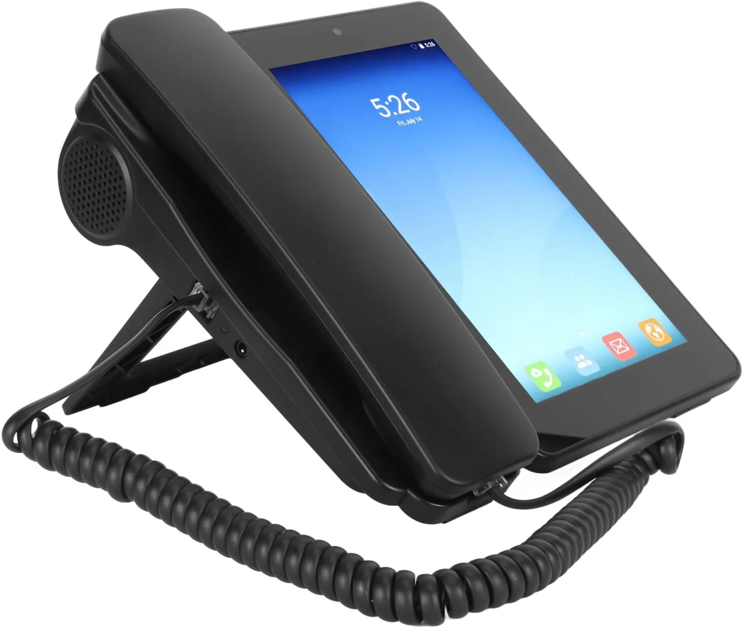 تلفن ثابت شبکه VOIP با صفحه لمسی 7.0 اینچی، تلفن تصویری درب وای فای با رابط های متعدد برای خانه، سیستم عامل اندروید 6.0.1