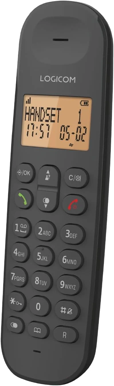 تلفن ثابت بی سیم Logicom ILOA 100 بدون پاسخگو - تکی - تلفن های آنالوگ و DECT - مشکی