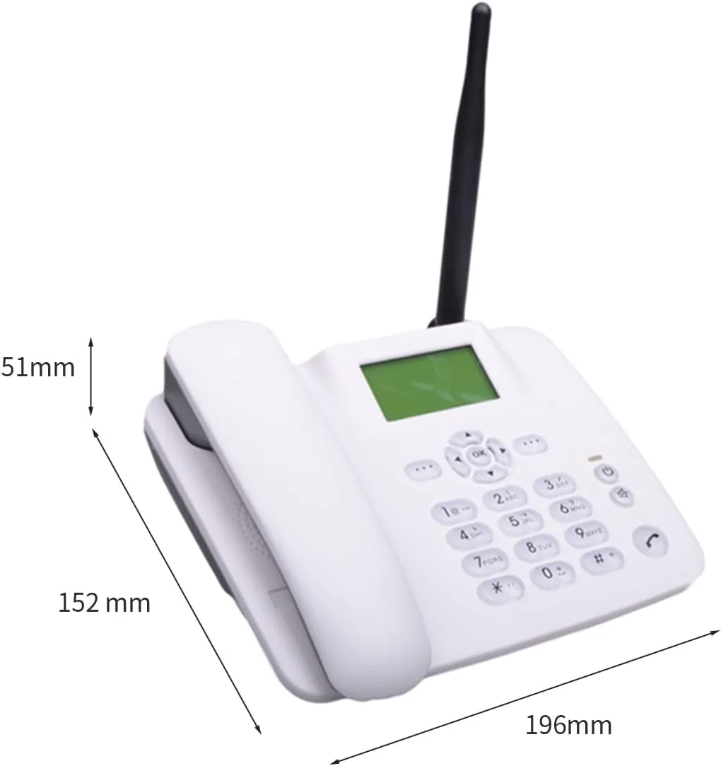 تلفن بی سیم ثابت 4G رومیزی پشتیبانی از کارت سیم 850/900/1800/1900MHZ با رادیو، ساعت زنگ دار و عملکرد پیامک برای خانه، مرکز تماس، شرکت، هتل و اداره