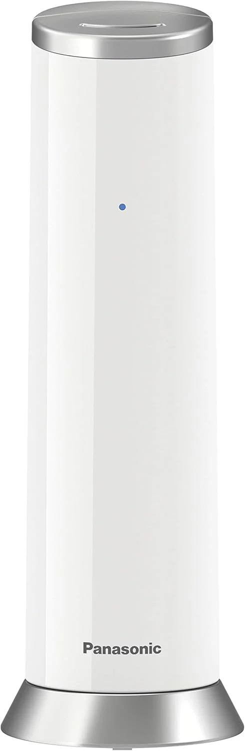 تلفن بی سیم پاناسونیک مدل KX-TGK220 با طراحی زیبا، دارای تلفن گویا، مسدود کننده تماس و حالت مزاحم نشوید - سفید