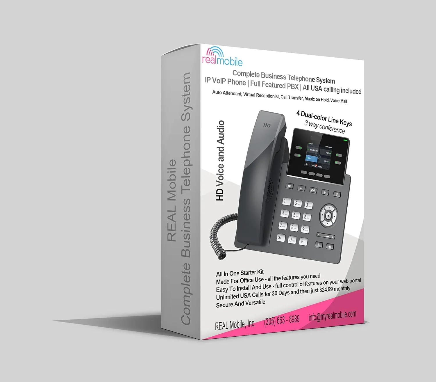 اشتراک تلفن ۲۴.۹۹ دلاری | سیستم تلفن PBX | تلفن های ۴ خط برای دفتر | سازگار با Grandstream GS GRP2612 | سیستم تلفن ویپ قابل ارتقا برای دفتر | تلفن ثابت | تلفن با پست صوتی
