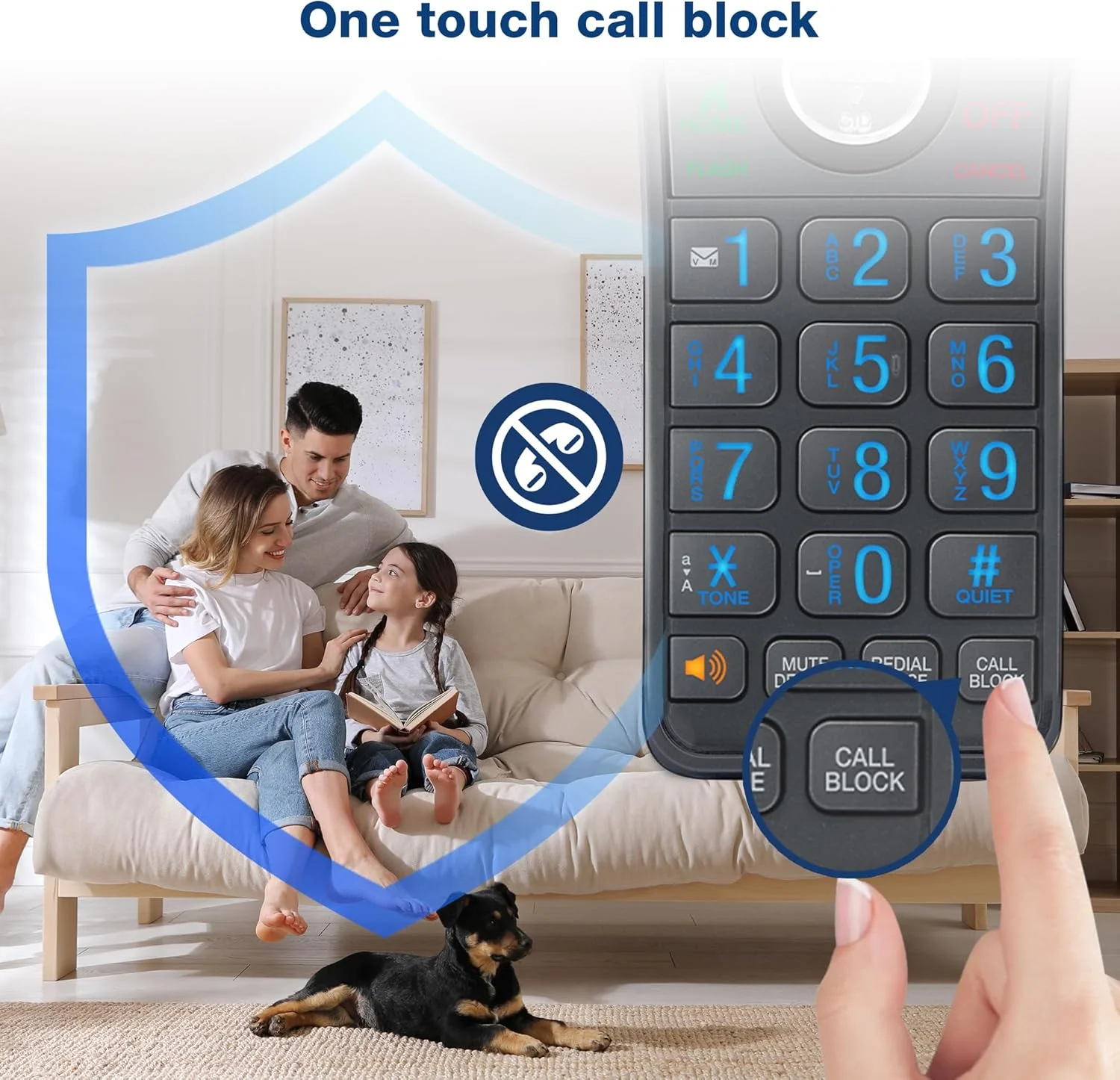 تلفن بی سیم DECT 6.0 برد فوق العاده VTech IS8128-41 با 4 گوشی برای منزل به همراه پیغام گیر، برد 700 متری، مسدود کردن تماس، اتصال بلوتوث به موبایل، ارتباط داخلی