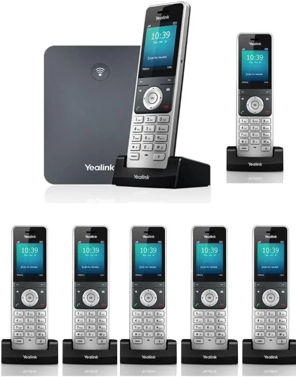 تلفن IP یالینک W76P شامل پایه W70B و گوشی W56H + 6 عدد گوشی W56H (6 x W56H)