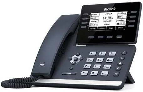 تلفن تحت شبکه یالینک SIP-T53 [بسته 5 عددی] 12 اکانت ویپ. صفحه نمایش گرافیکی 3.7 اینچی. USB 2.0، اترنت گیگابیتی دو پورت، 802.3af PoE، آداپتور برق شامل نمی شود (SIP-T53)…