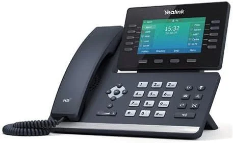 تلفن تحت شبکه یالینک SIP-T54W [بسته 10 عددی] 16 حساب VoIP. صفحه نمایش رنگی 4.3 اینچی. USB 2.0، Wi-Fi 802.11ac، اترنت گیگابیتی دو پورت، PoE 802.3af. آداپتور برق شامل نمی شود (SIP-T54W)