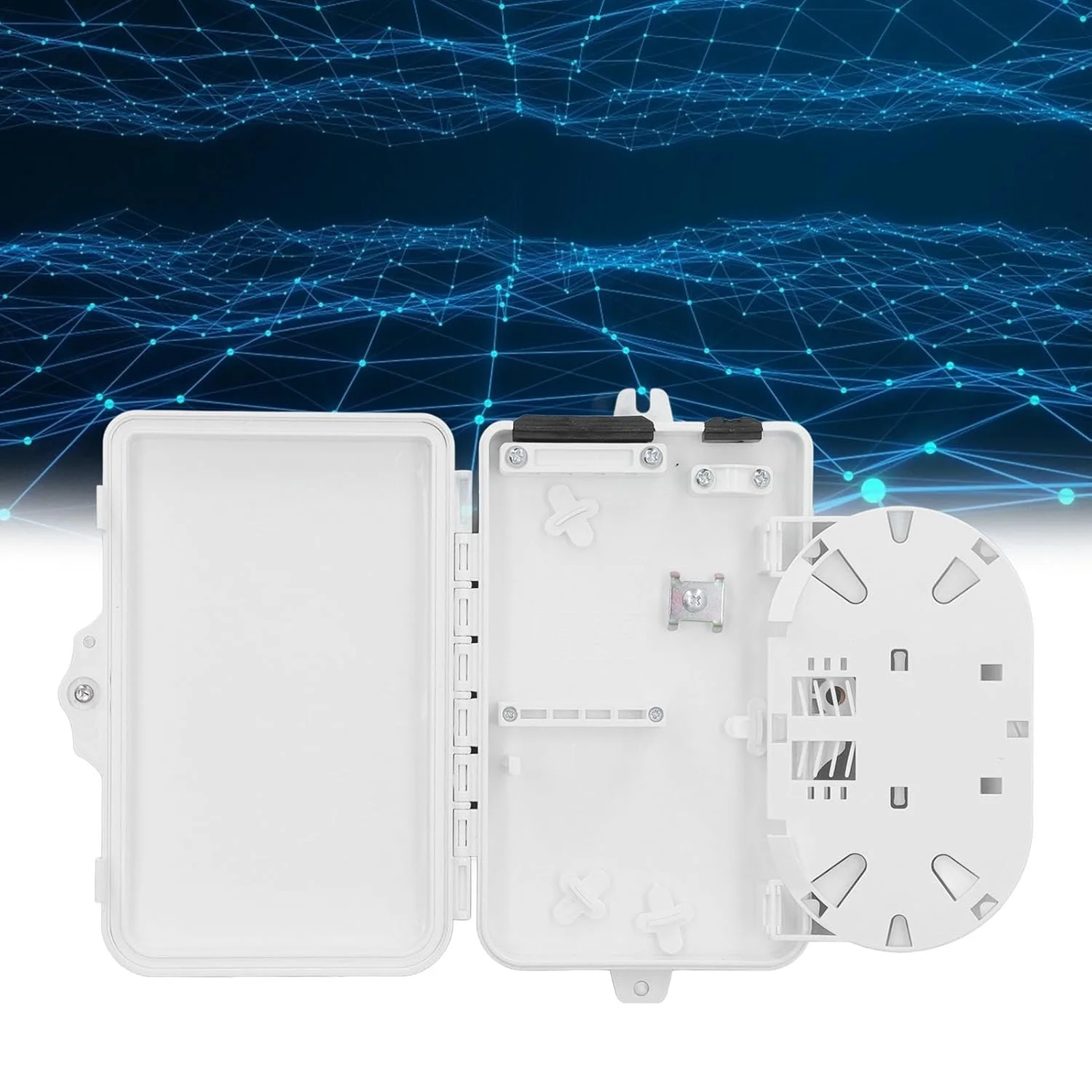 جعبه تقسیم فیبر نوری، مدیریت فیبر، نصب دیواری، مسیریابی مستقل فیبر، IP65، ساختار محکم، جعبه توزیع فیبر برای داخل و خارج از ساختمان، با