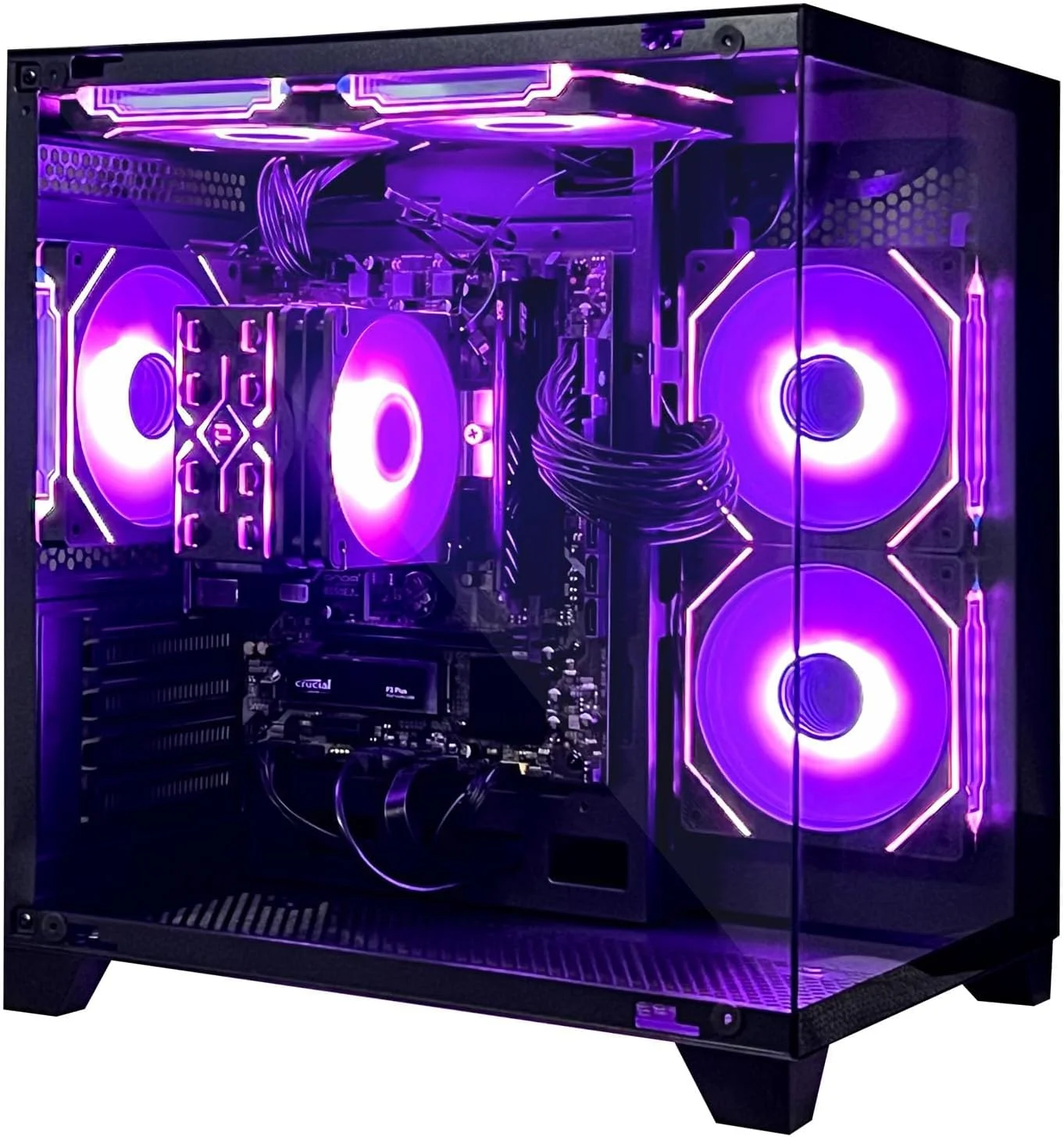 کامپیوتر رومیزی، AMD Ryzen 5 5600GT 3.6GHz، رم 16GB DDR4 3200MHz، حافظه 1TB NVME SSD، پشتیبانی از WiFi/Bluetooth برای دفتر کار، سرگرمی سبک، ویرایش ویدیو