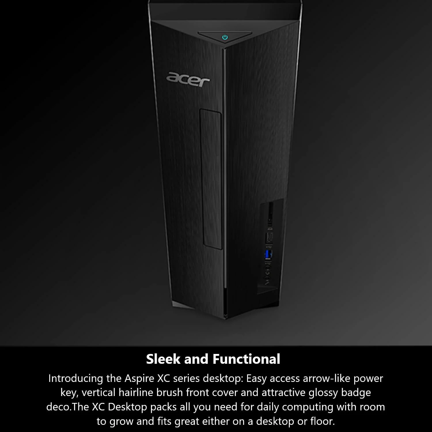 کامپیوتر رومیزی ایسر اسپایر XC-1780-UA91 | پردازنده 10 هسته ای اینتل Core i5-13400 (تا 4.6 گیگاهرتز) | 8 گیگابایت رم DDR4 با فرکانس 3200 مگاهرتز | 512 گیگابایت حافظه SSD PCIe Gen 4 | کارت خوان SD | اینتل Wi-Fi 6E AX211 | ویندوز 11 هوم - تصویر 2