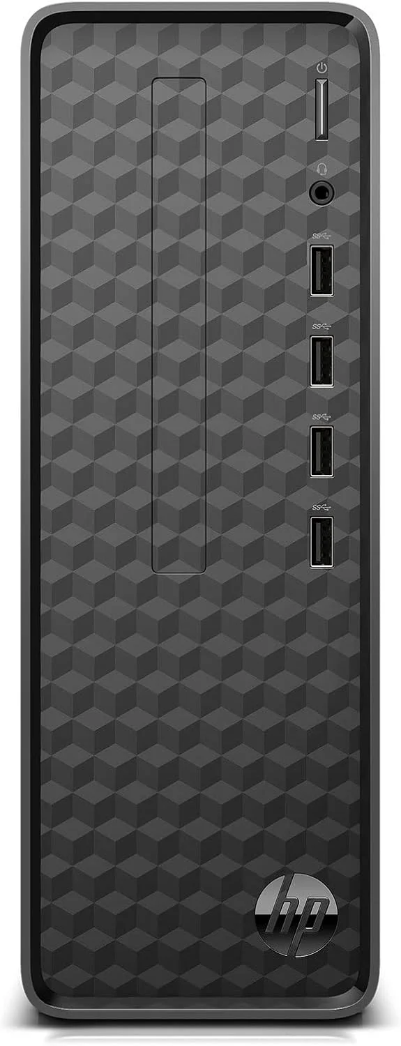 کامپیوتر رومیزی باریک HP، نسل دوازدهم پردازنده Intel Core i5 (رم 8 گیگابایت/حافظه SSD 512 گیگابایت، کیبورد و ماوس مشکی سیمی با 125 USB/گرافیک Intel UHD 730/ویندوز 11/MS Office 21/مشکی تیره، 3 سال پشتیبانی)