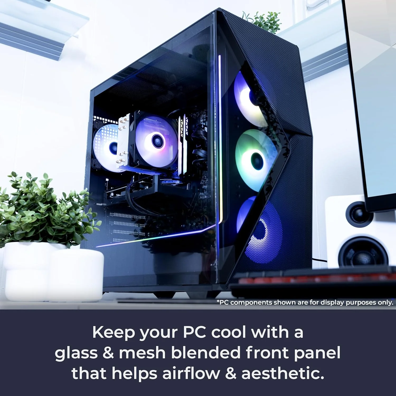 کامپیوتر رومیزی گیمینگ آیبایپاور Slate MESH، پردازنده Intel Core i7 14700F، کارت گرافیک NVIDIA GeForce RTX 5070 با حافظه 12 گیگابایت، رم 32 گیگابایت DDR5 RGB با فرکانس 5200 مگاهرتز، حافظه SSD NVMe یک ترابایتی، ویندوز 11 هوم، کیبورد و ماوس - SMI7N5701 - تصویر 2 کامپیوتر رومیزی گیمینگ آیبایپاور Slate MESH، پردازنده Intel Core i7 14700F، کارت گرافیک NVIDIA GeForce RTX 5070 با حافظه 12 گیگابایت، رم 32 گیگابایت DDR5 RGB با فرکانس 5200 مگاهرتز، حافظه SSD NVMe یک ترابایتی، ویندوز 11 هوم، کیبورد و ماوس - SMI7N5701 - تصویر 2