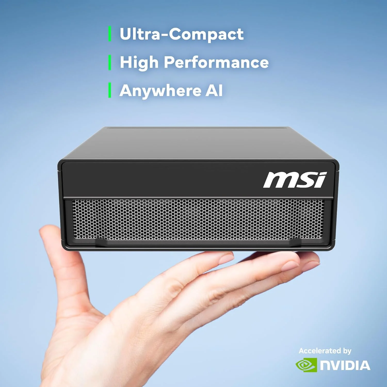 کامپیوتر رومیزی فوق العاده MSI EdgeXpert AI، پردازنده ARM، معماری NVIDIA GB10 Grace Blackwell، حافظه 128 گیگابایتی LPDDR5 Unify، حافظه اس اس دی 4 ترابایتی NVMe gen5، وای فای 7، BT 5.3، سیستم عامل NVIDIA DGX: 11SUS مشکی - تصویر 2