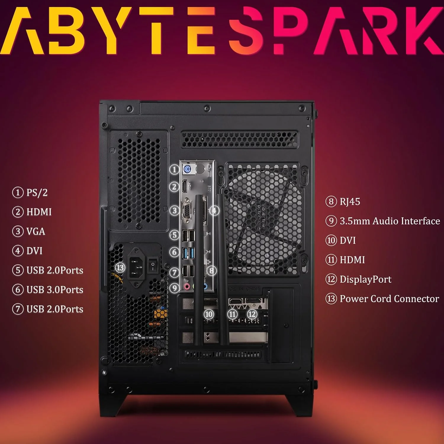 کامپیوتر رومیزی از پیش ساخته شده مخصوص بازی، پردازنده AMD Ryzen R5 5500، فرکانس 3.6-4.2 گیگاهرتز، کارت گرافیک RTX2060 با 6 گیگابایت حافظه ویدیویی GDDR6، رم 16 گیگابایتی، SSD NVME 1 ترابایتی، WiFi 5.0، فن RGB x4