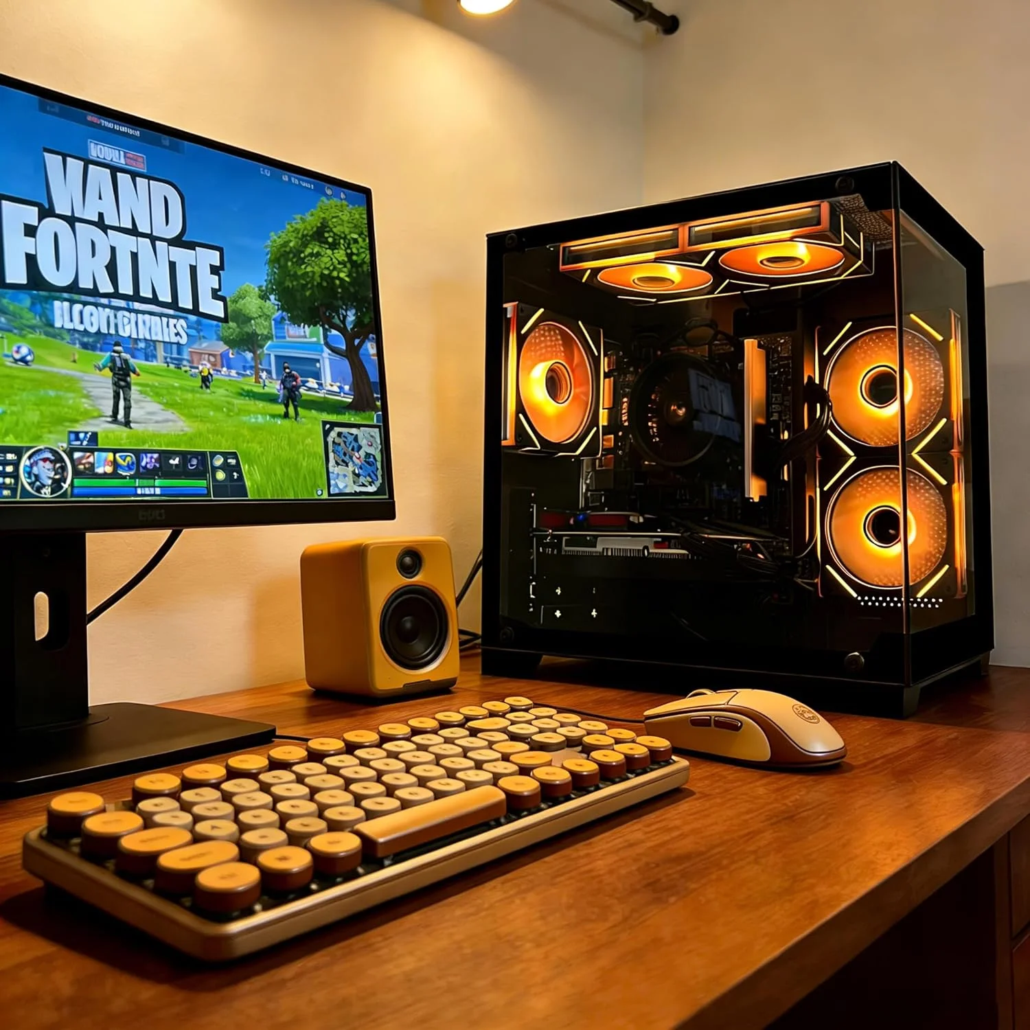 کامپیوتر رومیزی گیمینگ، AMD Ryzen 5 5500، کارت گرافیک RX6500XT 4GB، رم 16GB DDR4، SSD 512GB NVMe، فن های ARGB، طراحی بازی و کاربری اداری