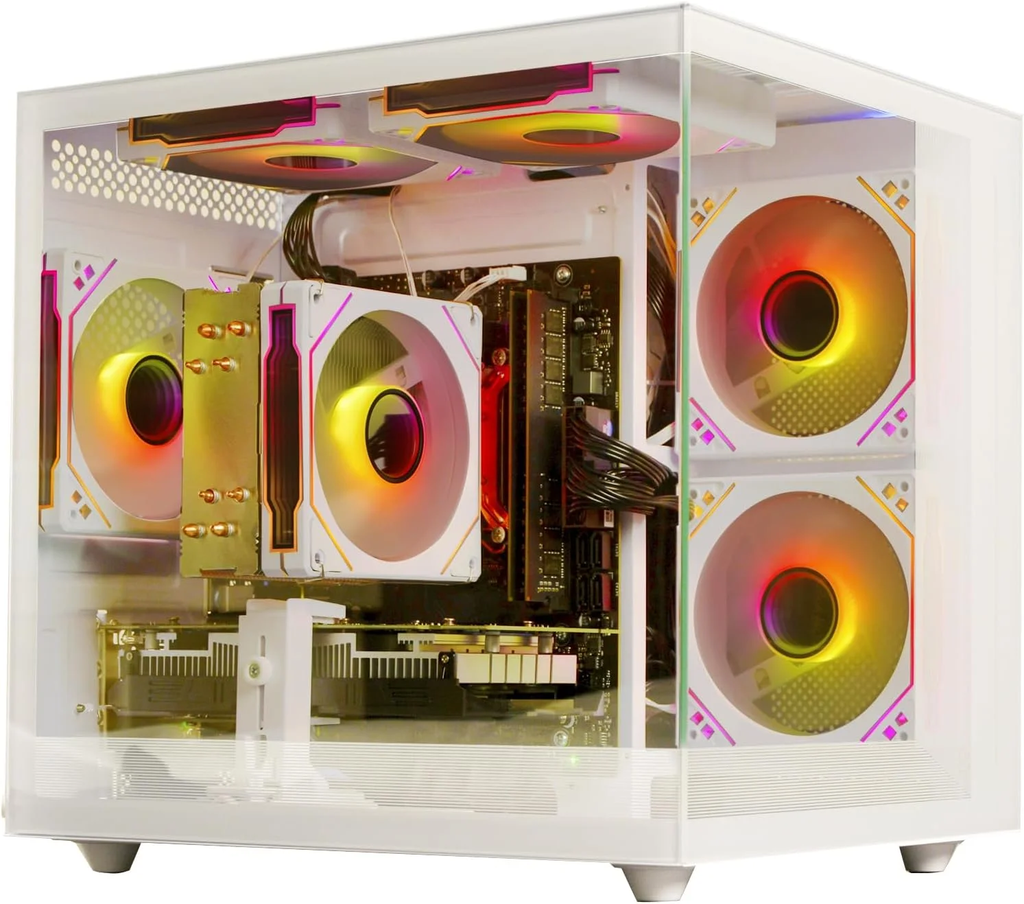 کامپیوتر رومیزی قدرتمند | Ryzen 7 5700X + RTX 5060 | 32 گیگابایت DDR4 + 1 ترابایت SSD | WIFI6 | مناسب برای طراحی اداری، برنامه نویسی، ویرایش ویدئو و کنسول بازی