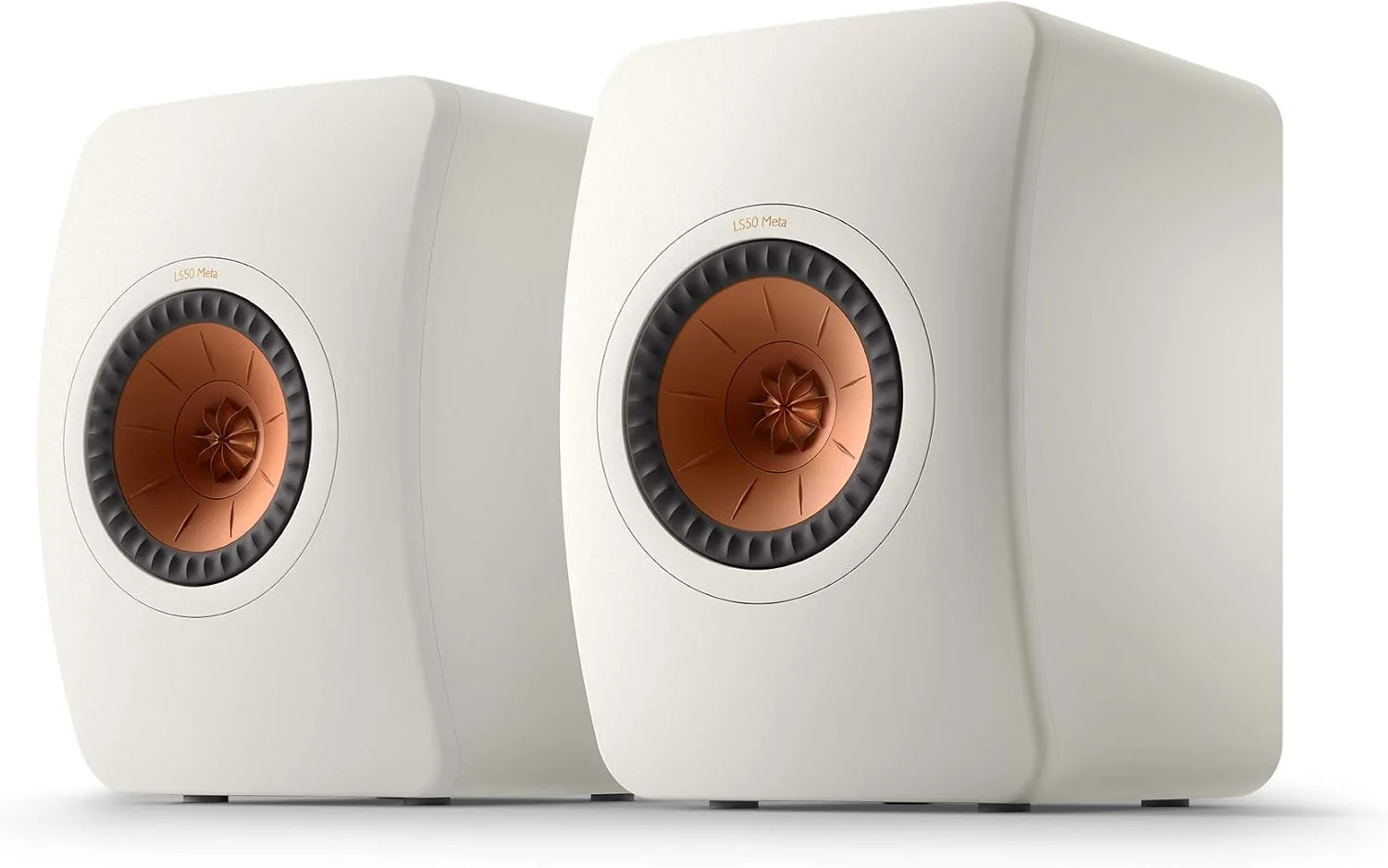 بلندگوهای قفسه کتاب غیرفعال KEF LS50 Meta - جفت (سفید معدنی)
